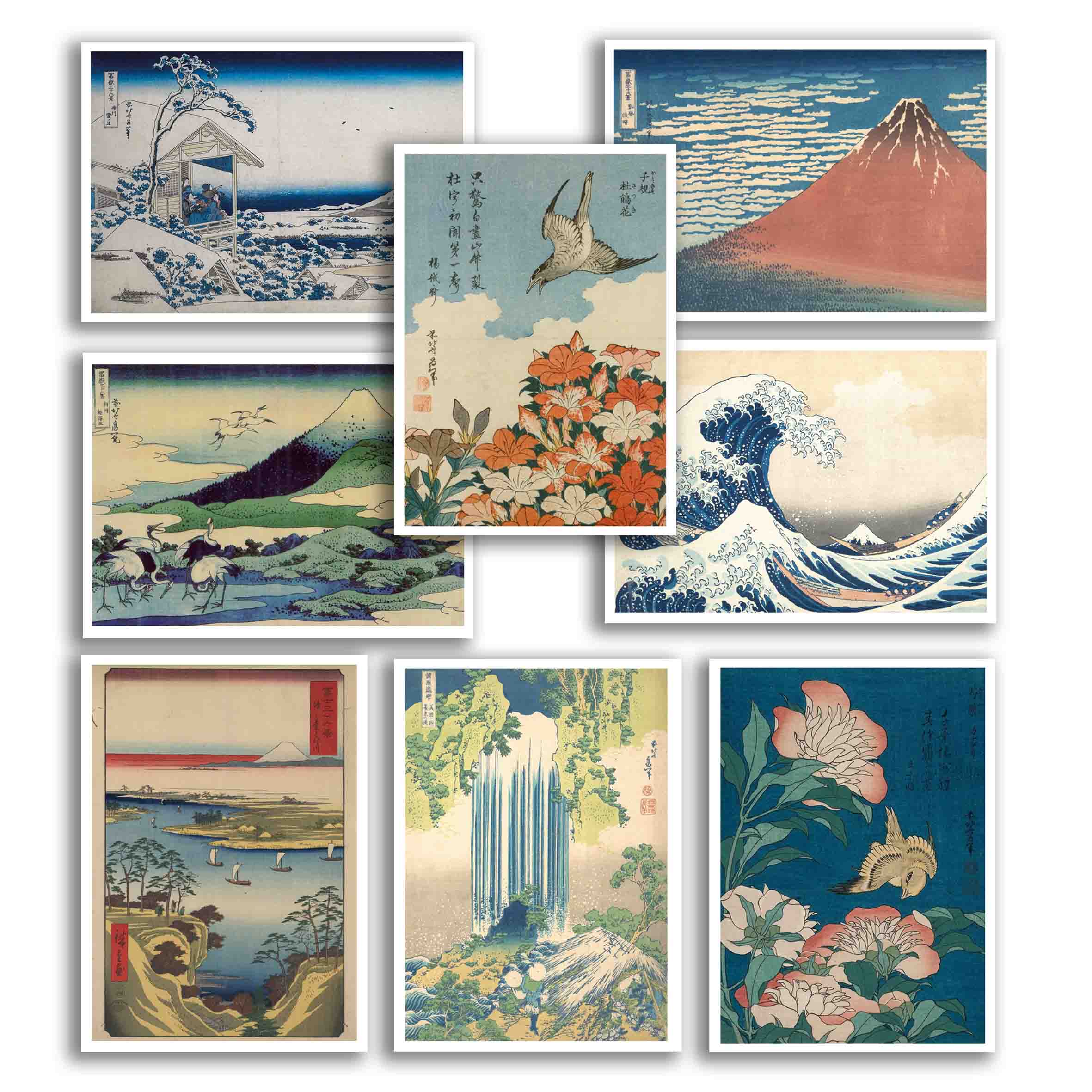 ست پوستر نقاشی های هوکوسای