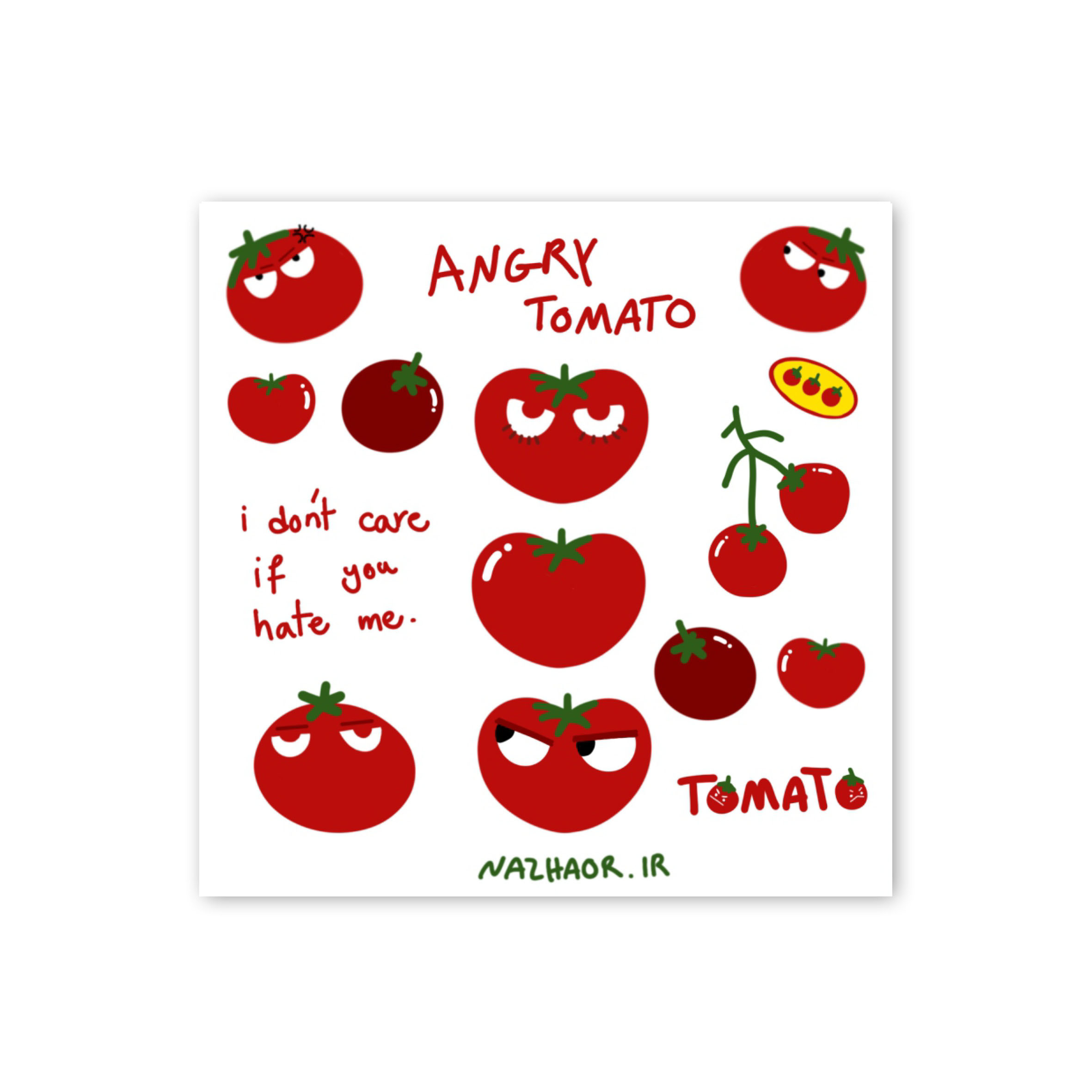 استیکر "گوجه های عصبانی"